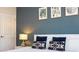 Bedroom detail showing pillows and nightstand at 4845 Romeo Cir, Kissimmee, FL 34746