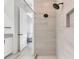 Modern bathroom with a large walk-in shower and granite countertop at 13010 Stoddart Ave, Orlando, FL 32827
