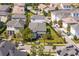 Aerial view of a house and neighborhood, showcasing the community's layout and landscaping at 13010 Stoddart Ave, Orlando, FL 32827