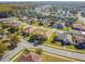 Aerial view of a residential neighborhood with houses and streets at 3381 Marshfield Preserve Way, Kissimmee, FL 34746