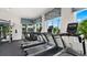 Modern gym with treadmills and elliptical machines at 4839 Kings Castle Cir, Kissimmee, FL 34746