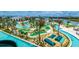 Aerial view of lazy river, mini golf, and pool area at 4839 Kings Castle Cir, Kissimmee, FL 34746
