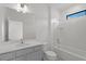 Clean bathroom with vanity, toilet, and bathtub at 5773 High Seas Dr, Orlando, FL 32821