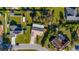 Aerial view showing home's placement on the lot with surrounding houses at 1402 Westminster Way, Kissimmee, FL 34744