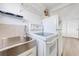 Small kitchen with white stove and stainless steel sink at 1015 Ohio Ave, Saint Cloud, FL 34769