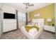 Bright bedroom with king-size bed, neutral decor, and plenty of closet space at 2769 Bookmark Dr, Kissimmee, FL 34746