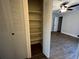Spacious bedroom closet with built-in shelving at 3045 Aaron Burr Ave # 10, Winter Park, FL 32792
