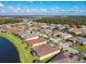 Aerial view of neighborhood with lakefront access at 678 Irvine Ranch Rd, Kissimmee, FL 34759