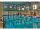 Resort-style indoor pool with multiple lap lanes at 795 Aviara Ln, Kissimmee, FL 34759