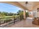 Spacious balcony overlooking the golf course at 7435 Gathering Ct, Reunion, FL 34747