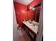 Clean bathroom with a single sink vanity and shower at 2440 Summerfield Way, Kissimmee, FL 34741