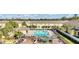 Community pool with playground and surrounding housing at 9824 Red Eagle Dr, Orlando, FL 32825