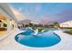 Unique freeform pool and spa at sunset at 2780 Vickie Ct, Kissimmee, FL 34744