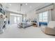 Spacious main bedroom with fireplace and blue and white decor at 2780 Vickie Ct, Kissimmee, FL 34744