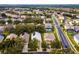 Aerial view of the property and surrounding houses at 8457 Secret Key Cv, Kissimmee, FL 34747