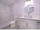 Clean bathroom with marble shower and vanity at 8815 Parliament Ct, Kissimmee, FL 34747