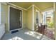 Inviting front porch with seating area, perfect for relaxing at 7127 Harmony Square S Dr # 7127, Harmony, FL 34773