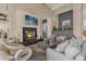 Elegant lobby with fireplace and comfortable seating at 2692 Meadowedge Loop, St Cloud, FL 34772
