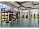 Fitness center with strength training equipment and large windows at 2692 Meadowedge Loop, St Cloud, FL 34772