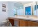 Clean bathroom with a vanity, toilet, and shower/tub combination at 4224 Calabria Ave, Davenport, FL 33897