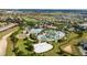 Community resort-style pool with a volleyball court at 8932 Stinger Dr, Davenport, FL 33896
