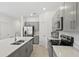 Modern kitchen featuring stainless steel appliances and ample counter space at 3550 Davenport Creek Ct, Kissimmee, FL 34746