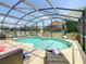 Relaxing screened-in pool area with plenty of lounge space at 270 Earlmont Pl, Davenport, FL 33896