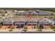 Aerial view of a townhome community at 4919 Conifer Cone Dr, Kissimmee, FL 34746