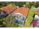 Aerial view showcasing the home's private pool and backyard at 9016 Murano Mews Ct, Kissimmee, FL 34747