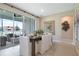 Dining room with sliding glass doors leading to a patio at 4072 Bannock Ave, Tavares, FL 32778