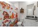 Simple bathroom with a single vanity and shower at 6883 Botanic Blvd, Harmony, FL 34773