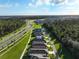 Aerial view of houses and community in a lush green landscape at 6883 Botanic Blvd, Harmony, FL 34773