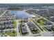 Wide aerial showcasing the home's location in a residential community at 2601 Palisade Blvd, Kissimmee, FL 34741