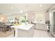 Kitchen with white countertops, gray cabinets, and view into dining area at 4963 Royal Point Ave, Kissimmee, FL 34746