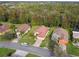 Birds-eye view of three homes in a quiet residential neighborhood at 540 Genoa Dr, Poinciana, FL 34759