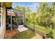 Screened patio and fenced backyard with lush landscaping at 561 Sienna Dr, Poinciana, FL 34759