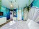 Under the sea themed bedroom with custom decor and round bed at 9158 Wedge Dr, Davenport, FL 33896