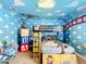 Toy Story themed bedroom with bunk beds and custom decor at 9158 Wedge Dr, Davenport, FL 33896
