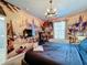 Bedroom with mural, TV, and comfortable bedding at 9158 Wedge Dr, Davenport, FL 33896