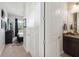Small bathroom with a single vanity and shower/tub combo at 5075 Twin Lakes Blvd, St Cloud, FL 34772