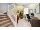 Home office with built-in desk and window overlooking backyard at 5075 Twin Lakes Blvd, St Cloud, FL 34772
