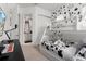 Bedroom with bunk beds, Dalmatian theme, and access to bathroom at 7585 Sunny Dreams Ln, Kissimmee, FL 34747