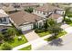 Aerial view of two-story houses and a neighborhood at 7845 Wandering Way, Orlando, FL 32836