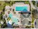 Resort-style pool with lap lanes and water features at 2971 Camden Way, Davenport, FL 33837
