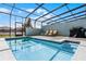 Private pool with patio and screened enclosure at 8912 Sydney Ave, Kissimmee, FL 34747