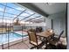 Private pool area with patio furniture and screened enclosure at 8912 Sydney Ave, Kissimmee, FL 34747