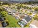 Aerial view of houses with pools and screened enclosures at 131 Cadiz Loop, Davenport, FL 33837