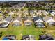 Aerial view of houses with pools and screened enclosures at 131 Cadiz Loop, Davenport, FL 33837