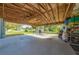 Covered patio with storage and backyard access at 136 Alhambra Ave, Altamonte Springs, FL 32714