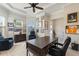Bright home office with hardwood floors and plenty of natural light at 15049 Canopy Cover Dr, Winter Garden, FL 34787